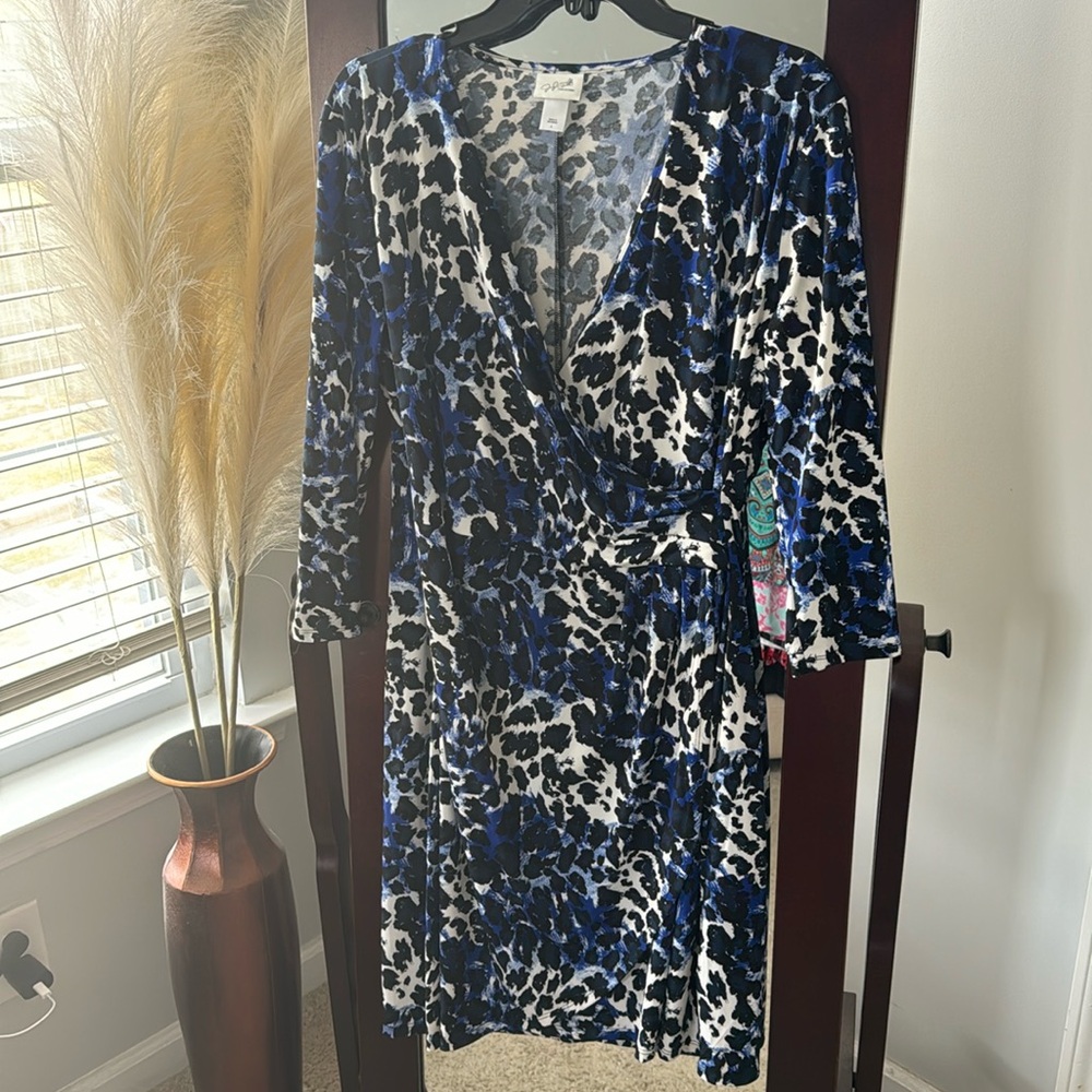 Faux Wrap Professional Dress (L)